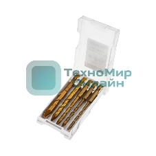 Набор сверл по стеклу и керамике Kranz сухое сверление, 4-10 мм, 5 шт, пластиковый кейс