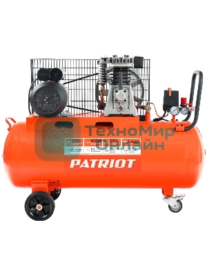 Компрессор поршневой Patriot PTR 100-440I масляный 440л/мин 100л 2200Вт оранжевый