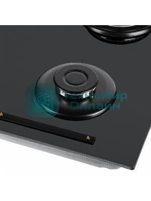 Газовая варочная панель Maunfeld EGHG.64.6CB/G, 4 конфорки, закаленное стекло, черный