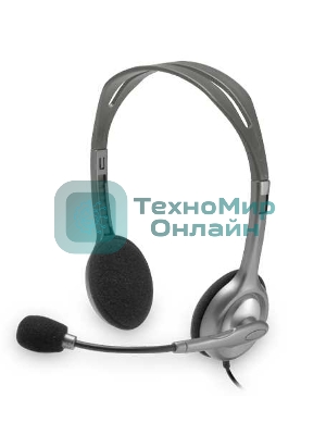 Гарнитура проводная Logitech Headset H110 grey (981-000472/981-000271)