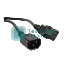 Кабель Hyperline PWC-IEC13-IEC14-1.0-BK Кабель питания монитор-компьютер IEC 320 C13 - IEC 320 C14 (3x0.75), 1 м