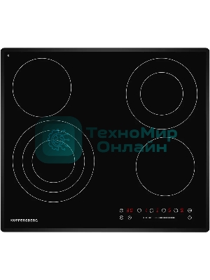 Встраиваемая электрическая панель Kuppersberg ECS 632 F 60 см, электрическая, 4 конфорки, черный