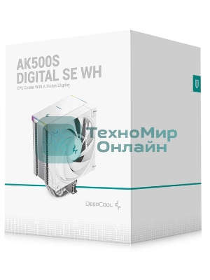 Кулер для процессора DEEPCOOL AK500S DIGITAL SE WH LGA20XX/1700/1200/115X/AM5/AM4 (12шт/кор, TDP 240W, PWM, Fan 120мм, 5 тепл. трубок, Copper Base, белый) RET (R-AK500S-WHADMN-GJD)