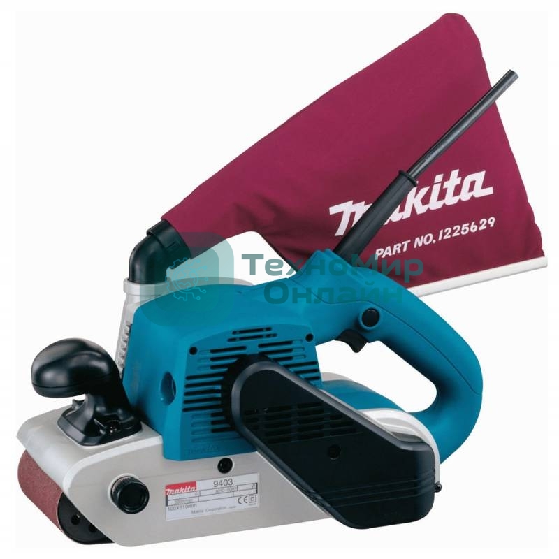 Ленточная шлифовальная шашина Makita 9403 ЛШМ,1200Вт,100х610мм,500м\м,5.9кг,кор,п\сборник