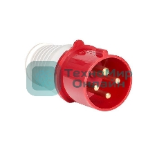 Вилка эл. каб. 16А 3P+РЕ 380В IP44 (014) EKF ps-014-16-380