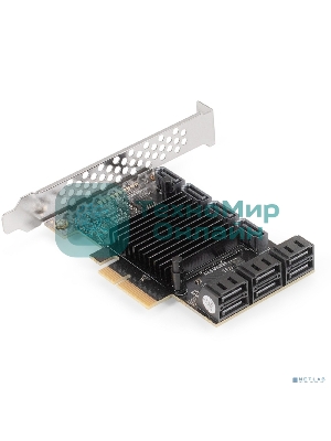 Контроллер ExeGate EXE-510 (PCI-E x4, SATA3 6Gb/s, 10 int, ASMedia Chipset ASM1166+JMB575)
