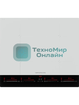 Варочная поверхность Kuppersberg ICI 622 W, индукция, High-Tech, прямой край, 9 уровней мощности, бустер, Stop and Go, Flexi-zone, автоматическое отключение, таймер, авто программы, индикатор остаточного тепла, сенсорное управление, цвет белый