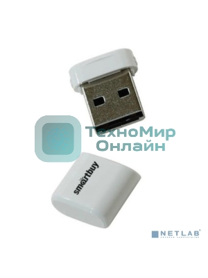 Флешка USB Smartbuy LARA White (SB32GbLARA-W), 32Gb, USB 2.0, R/W 15/5, белый