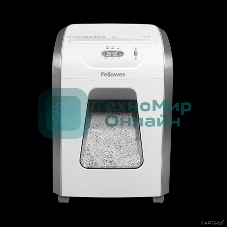 Шредер Fellowes PowerShred 15С белый (секр.P-4) фрагменты 15лист. 19лтр. скрепки скобы пл.карты