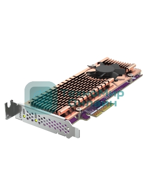 Плата расширения QNAP QM2-2P-344A 2 x M.2 22110 or 2280 PCIe (Gen3 x4) NVMe SSD slots, Low-profile flat and Full-height brackets included.