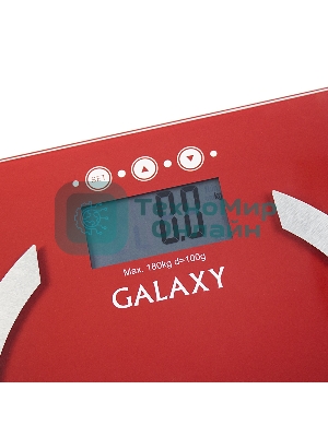 Весы многофункциональные Galaxy GL 4851, красный, электронные, эл. пит. 