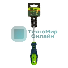 Отвертка Сибртех, SL5,0 х 100 мм, CrV, двухкомпонентная рукоятка