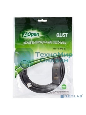 Кабель-адаптер USB3.0-repeater Aopen, удлинительный активный Am-->Af 5м QUST/qust ACU827A-5M