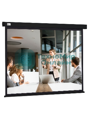 Экран Cactus 168x299см Wallscreen CS-PSW-168X299-BK 16:9 настенно-потолочный рулонный черный