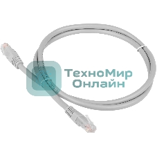 Патч-корд TWT UTP cat.6, с заливными колпачками, 10.0 м, серый