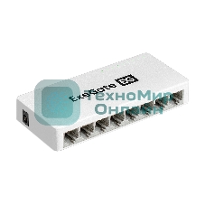 Коммутатор неуправляемый ExeGate EDGS-1008C (8-портовый гигабитный UTP 10/100/1000 Base-T, с функцией энергосбережения (EEE), настольный/настенный)