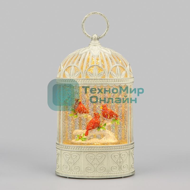 Декоративный светильник Neon-night Кардинал с конфетти и подсветкой, 13,3х7,9х23,7 см, питание 3хАА (не в комплекте) и USB