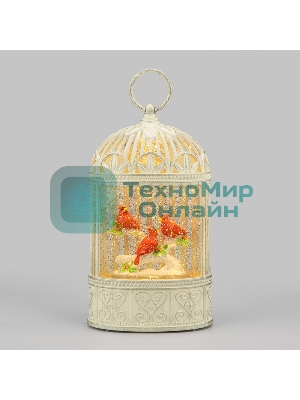 Декоративный светильник Neon-night Кардинал с конфетти и подсветкой, 13,3х7,9х23,7 см, питание 3хАА (не в комплекте) и USB