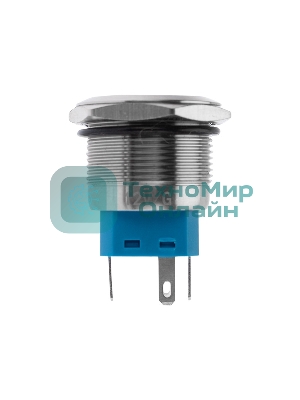 Кнопка антивандальная Rexant Ø 22 12 В Б/Фикс (5с) (ON)-OFF/(OFF)-ON подсв./зеленая