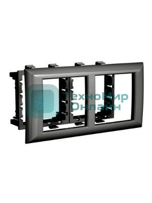 Рамка-суппорт 4 мод. Avanti для In-liner Front черный ДКС 4402914