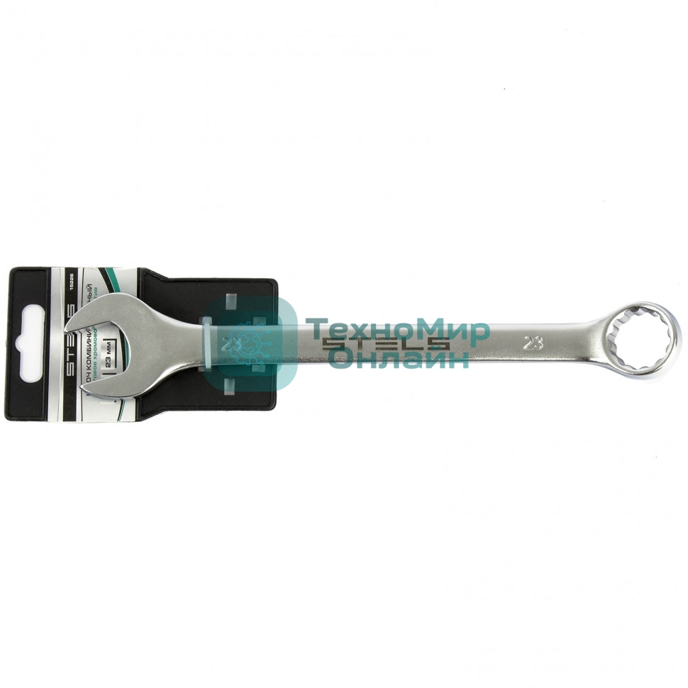 Ключ комбинированный Stels 23 мм, CrV, матовый хром