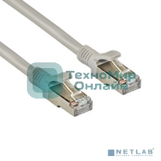 Патч-корд ExeGate FTP-RJ45-RJ45-C5e-CU-1M-GY, FTP, cat.5e, 1м, медь, серый