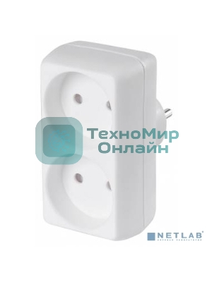 Сетевой разветвитель Buro BU-PS2-W (2 розетки) белый (пакет ПЭ)