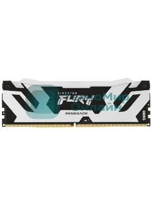Оперативная память Kingston Fury Renegade, DDR5, 16Gb (1x16Gb), 8000MHz, CL38, DIMM, с радиаторами, RGB, серебристый/черный