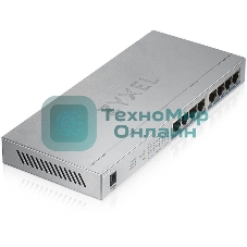 Коммутатор Zyxel GS1008HP Switch PoE +, 8xGE PoE +, tabletop, metal, silent, budget PoE 60 W