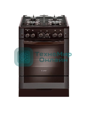 Плита газовая Gefest 6500-02 0045 коричневый, конфорок 4 шт, духовка 52 л, 60 см x 85 см x 60 см