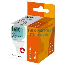 Лампа cветодиодная IEK LLE-MR16-7-230-30-GU5 ECO MR16 софит 7Вт 230В 3000К GU5.3