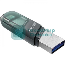 Флешка USB Sandisk 256Gb iXpand Flip SDIX90N-256G-GN6NE USB3.1 зеленый/серебристый
