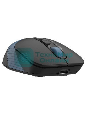 Мышь беспроводная A4Tech Fstyler FB10C черный/синий, 2000 dpi, радиоканал, Bluetooth, USB, кнопки - 4