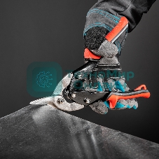 Ножницы по металлу Matrix, 250 мм, правые, обрезиненные рукоятки