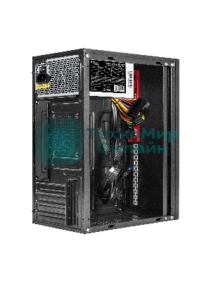 Компьютерный корпус Minitower ExeGate BAA-403U2-UNS500 (mATX, БП UNS500 с вент. 12см, 1*USB/2*USB 3.0, HD Audio, черный)
