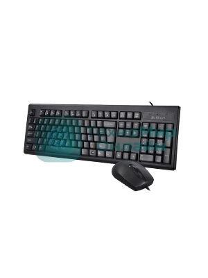 Комплект клавиатура+мышь A4Tech KRS-8372 проводной, USB, 1200 DPI, чёрный