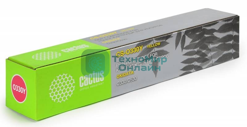 Картридж лазерный Cactus CS-O330Y желтый (3000 стр.) для OKI C330/C530