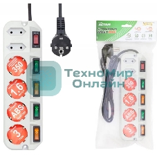 Сетевой фильтр Most ARG 1.6м (6 розеток) белый (пакет ПЭ)