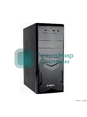 Компьютерный корпус ExeGate EX261449RUS Miditower CP-601 Black, ATX, (CP400W, 80мм), 2хUSB, Audio
