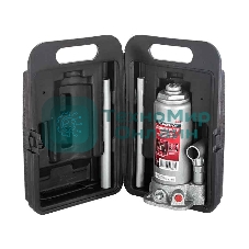 Домкрат Matrix бутылочный 5т h подъема 216–413мм в пласт. кейсе