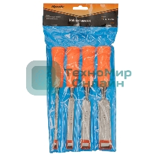 Набор стамесок Sparta 4 шт, 6-12-18-24 мм, плоские, пластиковые ударные рукоятки