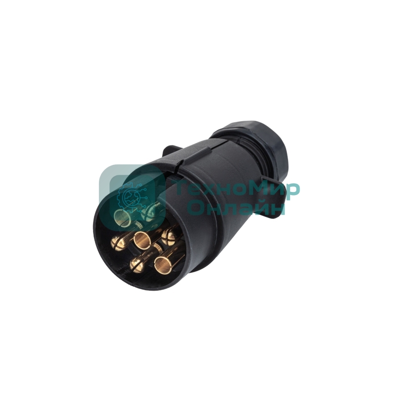 Вилка прицепа Rexant 12В, 7 контактов, пластик