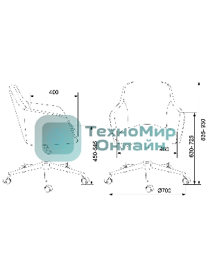 Кресло компьютерное Бюрократ CH-380SL янтарный Italia 9, крестовина металл хром