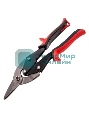 Ножницы по металлу Matrix, 250 мм, левые, обрезиненные рукоятки