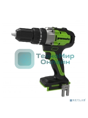 Дрель-шуруповерт GREENWORKS GD24DD60, 24 В, 0 Ач, 60 Нм, бесщеточный, ударный