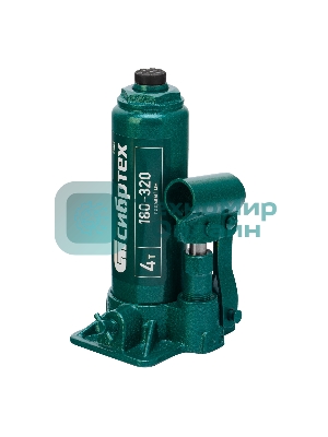 Домкрат гидравлический Сибртех бутылочный, 4т, 180-320 мм