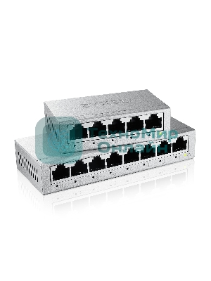 Коммутатор Zyxel GS-108B v5, 8 портов 1000 Мбит/с, настольный, металлический корпус