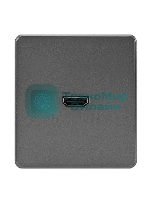 Розетка Kranz ROUND HDMI с/у титан