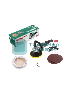 Машина шлифовальная угловая Hammer Flex USM1200P 1200Вт 600-3500об/мин тарелка 180мм, полировальная
