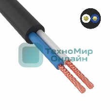 Провод соединительный ПВС 2х0,75 мм² 200 м черный ГОСТ 7399-97